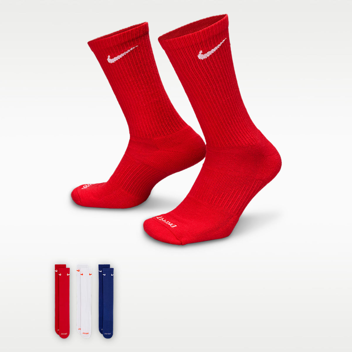 Calcetas de entrenamiento (3 pares) Nike Everyday Plus Cushioned – Multicolor – vista 1