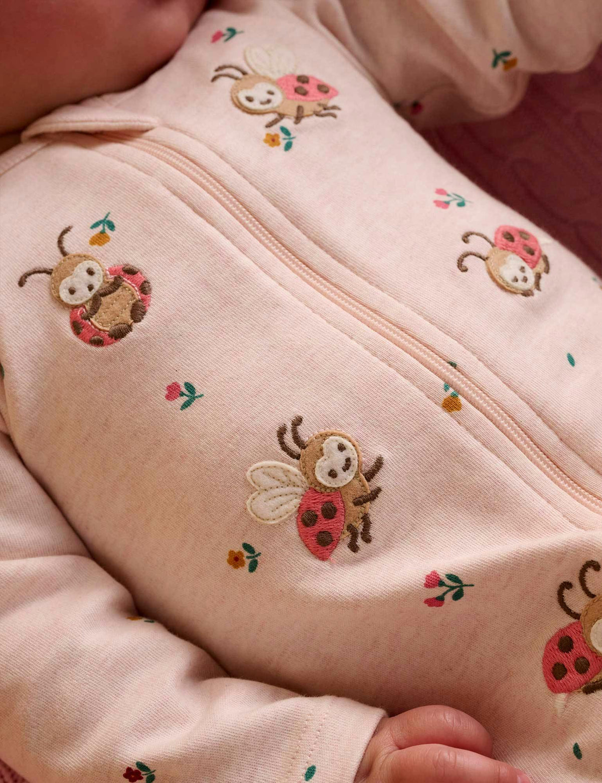 Thick Zip Growsuit Set Sweet Pea Print