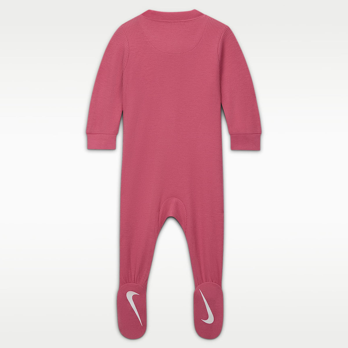 Mono completo de tejido Knit tipo waffle de viscosa para bebé Nike – Rosa – vista 2