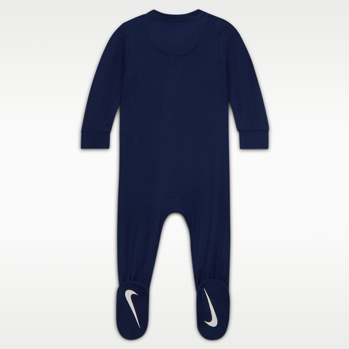 Mono completo de tejido Knit tipo waffle de viscosa para bebé Nike – Azul marino medianoche – vista 2