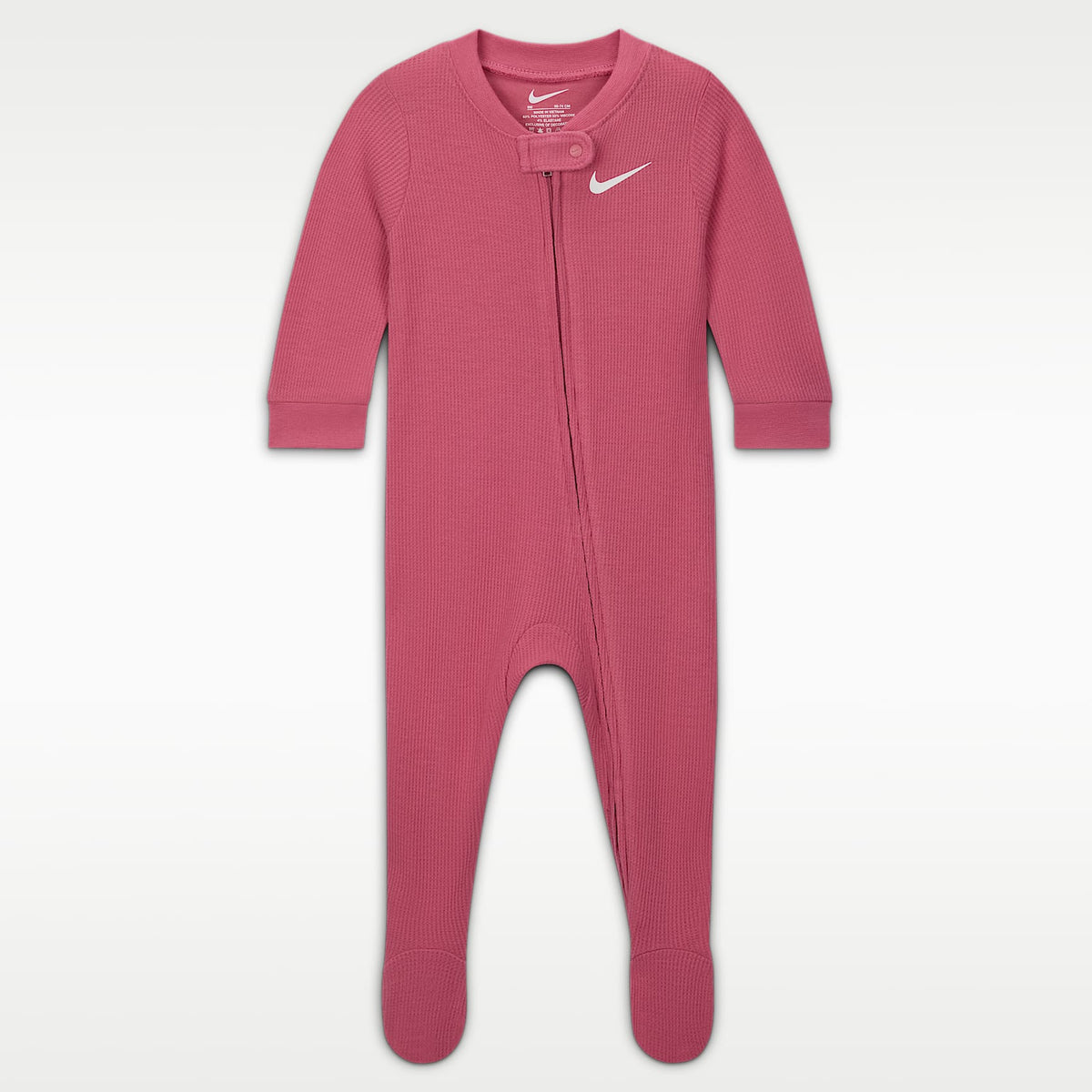 Mono completo de tejido Knit tipo waffle de viscosa para bebé Nike – Rosa – vista 1