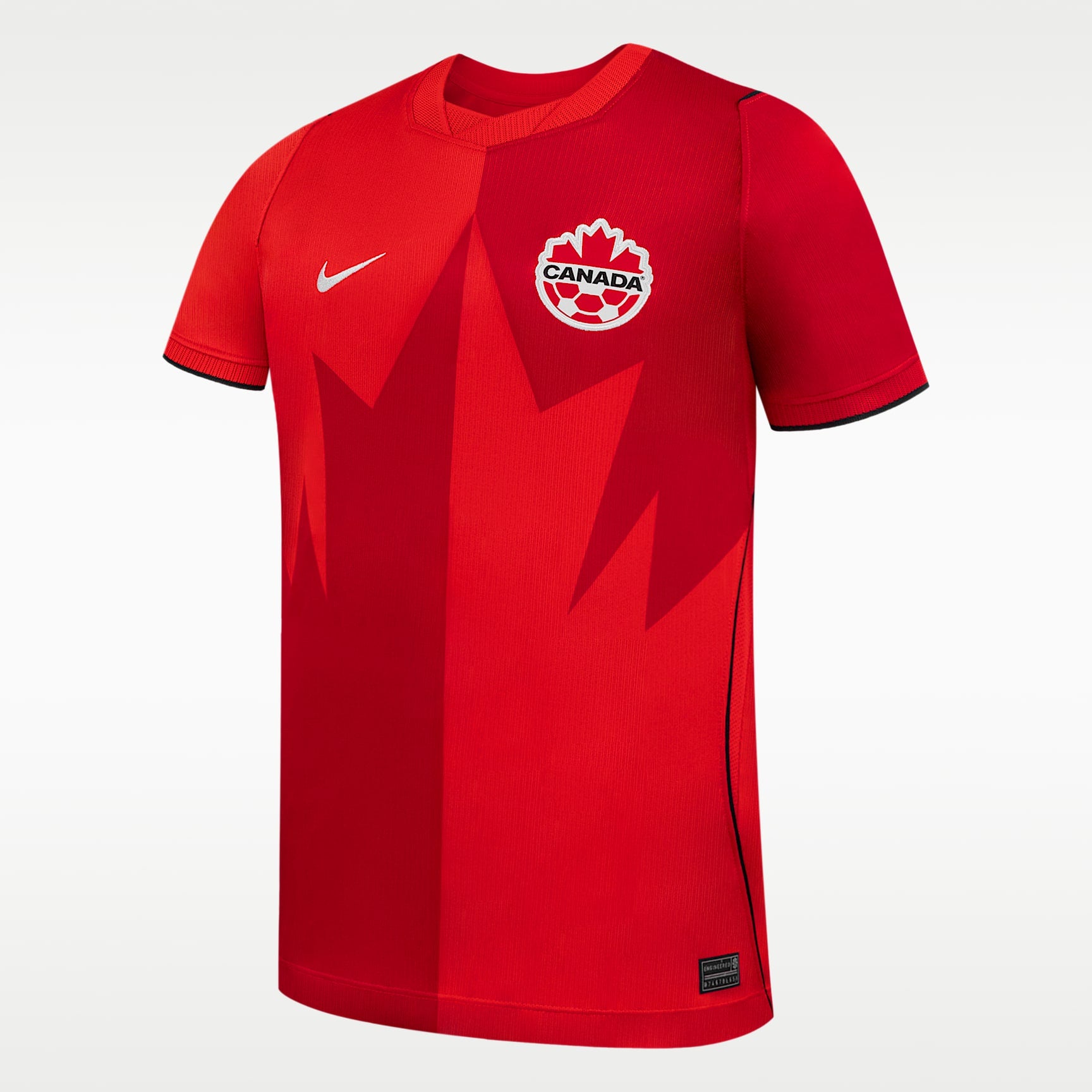 Jersey de fútbol Nike Dri-FIT de Canadá local Stadium para niños talla grande – Rojo universitario – vista 1