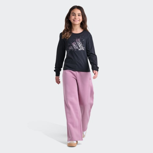 Pantalón adidas Wide Leg Fleece para Niñas KM3377