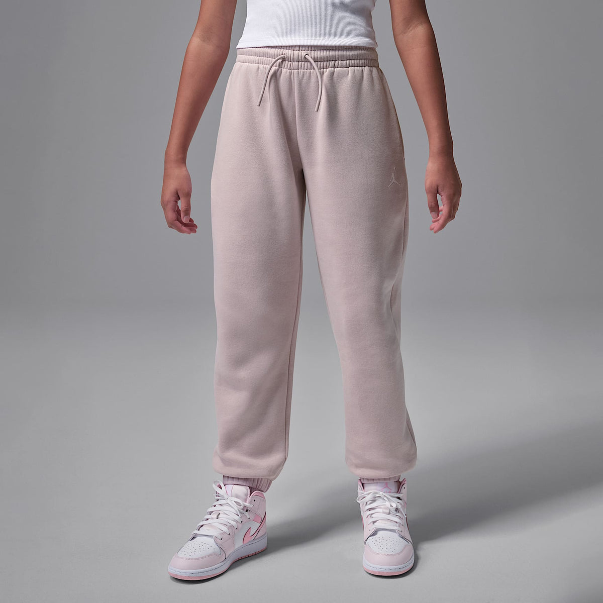 Pants para niños talla grande Jordan Brooklyn Fleece – Rosa – vista 1