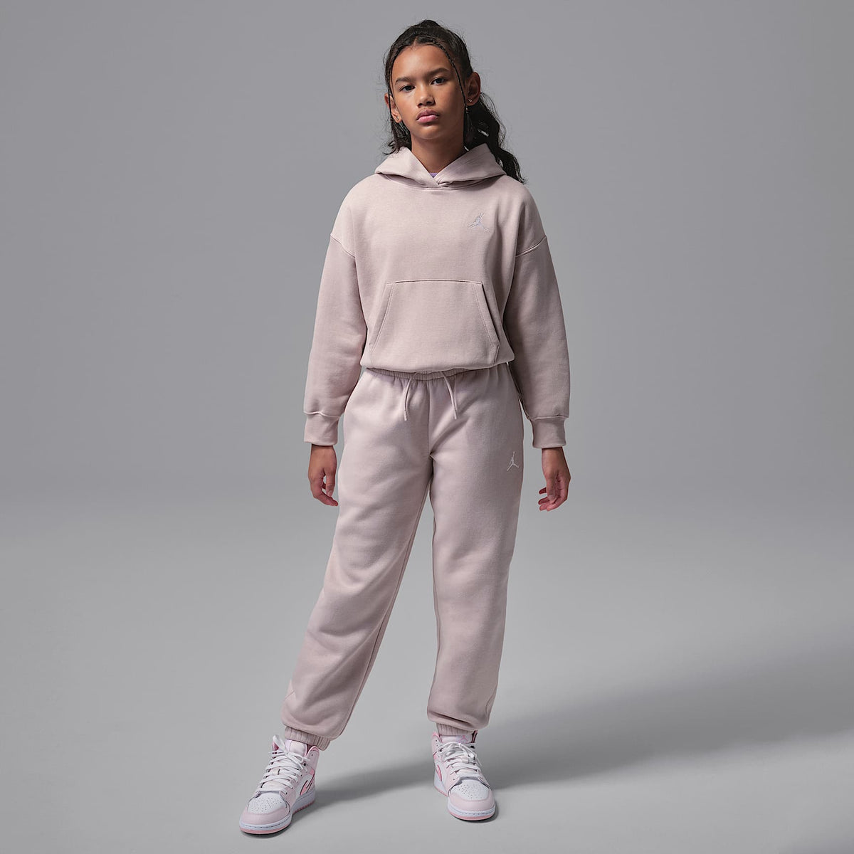 Pants para niños talla grande Jordan Brooklyn Fleece – Rosa – vista 6