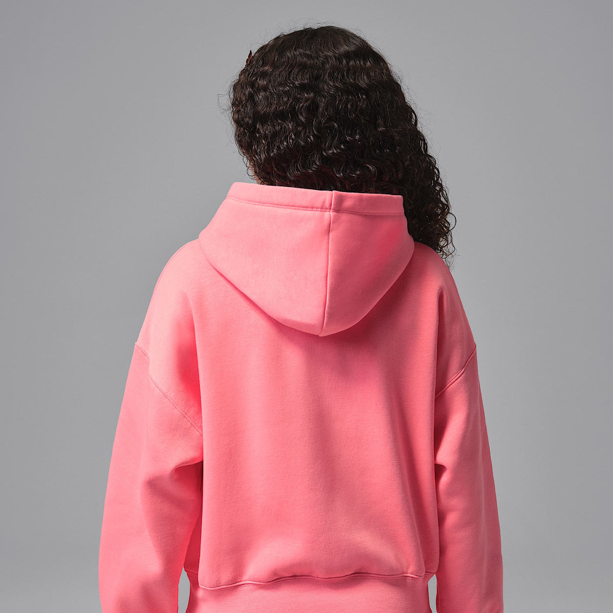 Sudadera con gorro sin cierre para niños talla grande Jordan Brooklyn Fleece – Rosa – vista 2