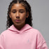 Sudadera con gorro sin cierre para niños talla grande Jordan Brooklyn Fleece – Rosa suave medio – vista 3