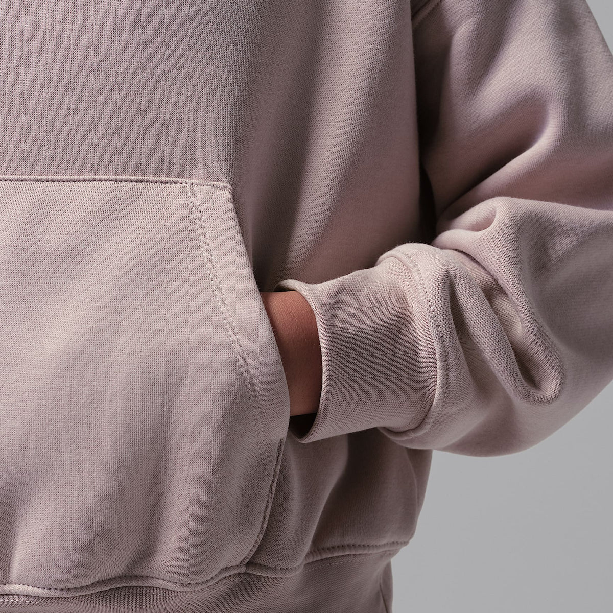 Sudadera con gorro sin cierre para niños talla grande Jordan Brooklyn Fleece – Rosa – vista 5