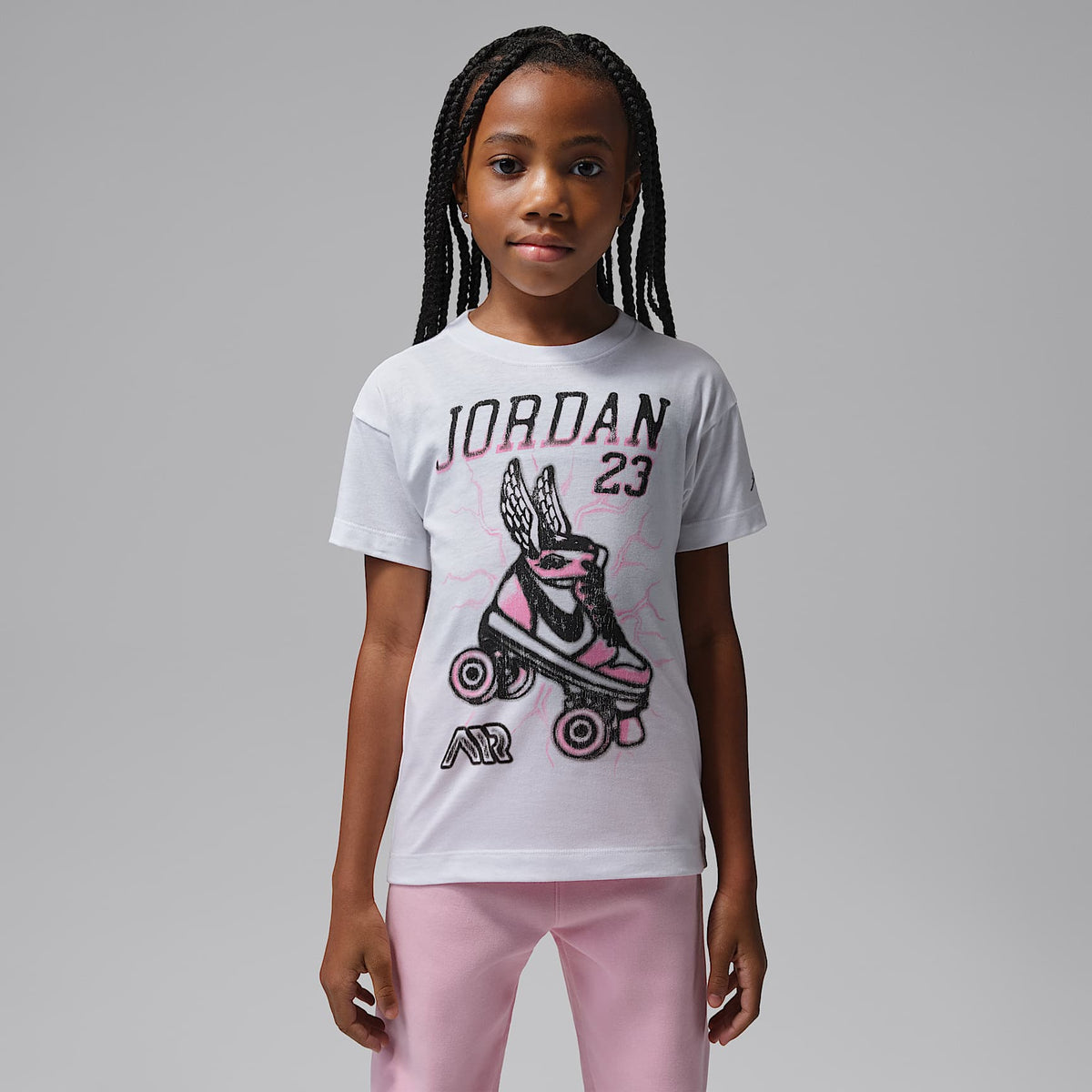 Playera Flight Sk8 para niños talla pequeña Jordan – Blanco – vista 1