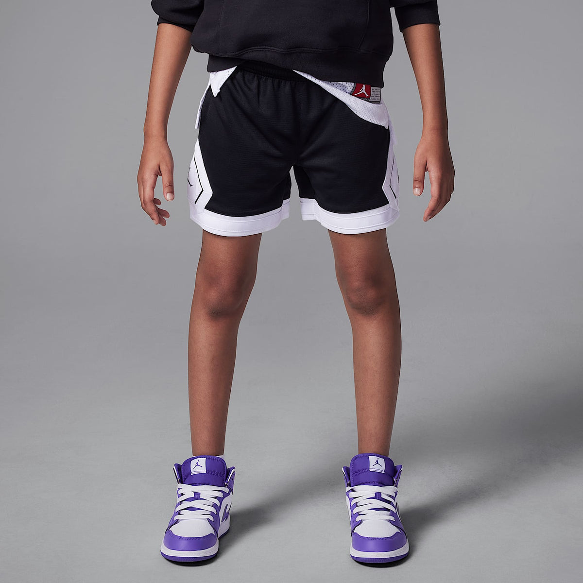 Shorts Diamond Dri-FIT para niños talla pequeña Jordan – Negro – vista 1