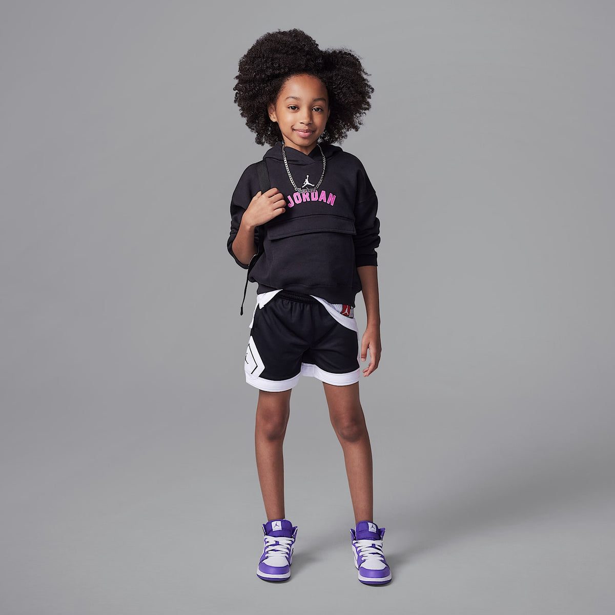 Shorts Diamond Dri-FIT para niños talla pequeña Jordan – Negro – vista 7