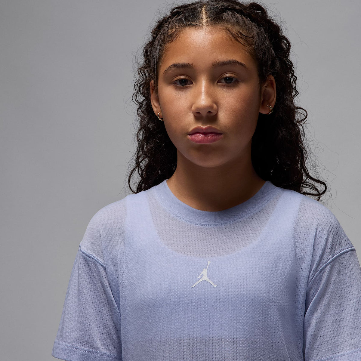 Playera de manga corta Diamond Dri-FIT para niños talla grande Jordan Sport – Fantasma – vista 3