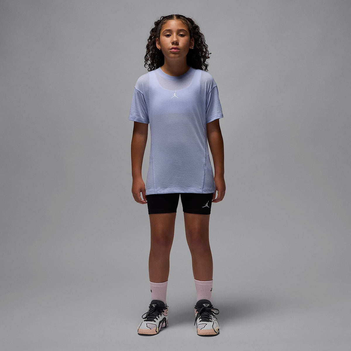 Playera de manga corta Diamond Dri-FIT para niños talla grande Jordan Sport – Fantasma – vista 7