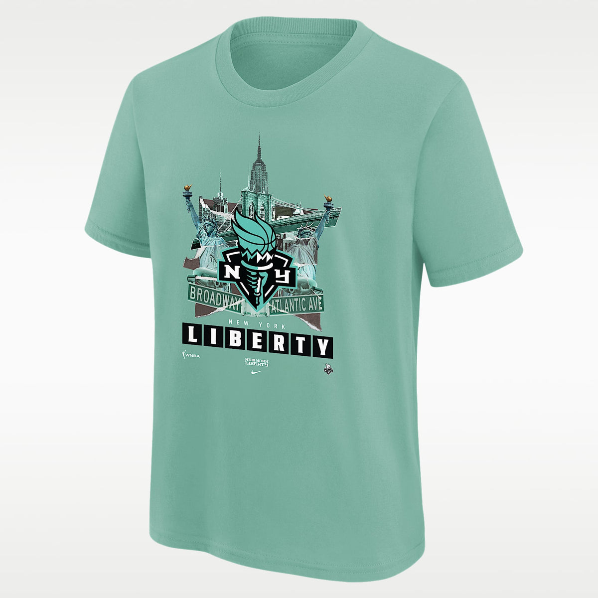 Playera Nike WNBA de las New York Liberty para niños talla grande – Menta – vista 1