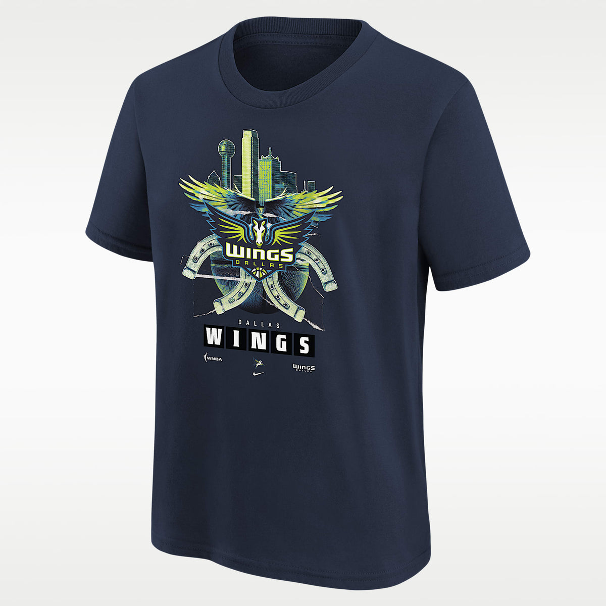 Playera Nike WNBA para niños talla grande Dallas Wings – Azul marino universitario – vista 1
