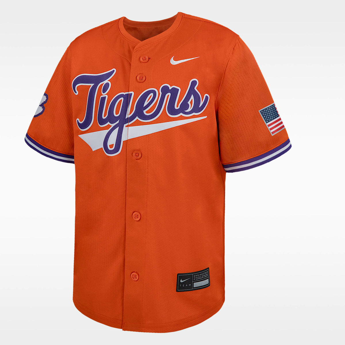 Jersey de béisbol universitario Nike Dri-FIT Limited para niños talla grande Clemson – Naranja – vista 1