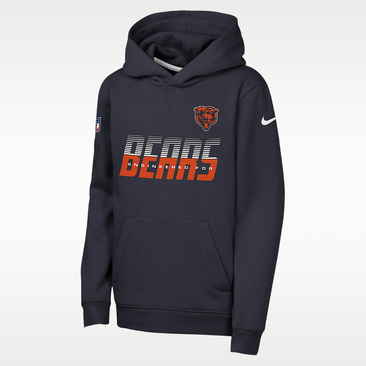 Sudadera con gorro sin cierre Nike Dri-FIT de la NFL para niños talla grande Chicago Bears Sideline – Azul marino – vista 1