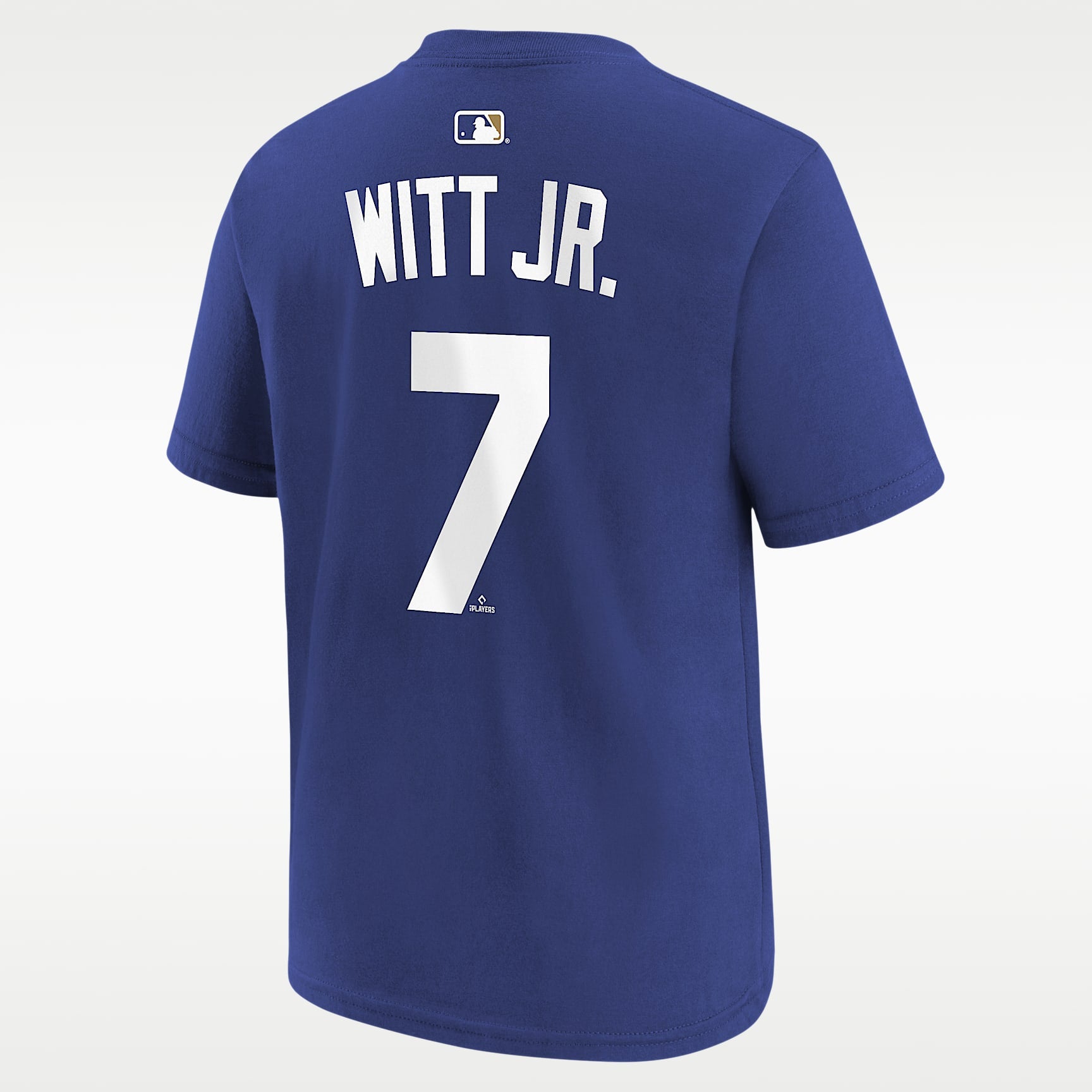 Playera Nike de la MLB para niños talla grande Bobby Witt Jr. Kansas City Royals – Azul enérgico – vista 2