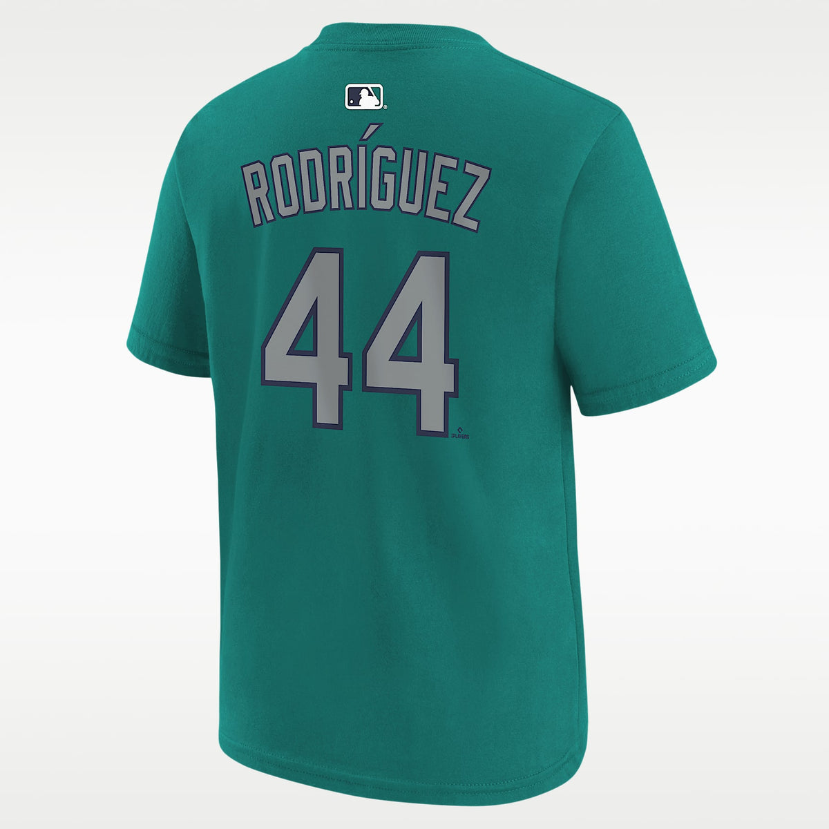 Playera Nike de la MLB para niños talla grande Julio Rodríguez Seattle Mariners – Azul verdoso – vista 2