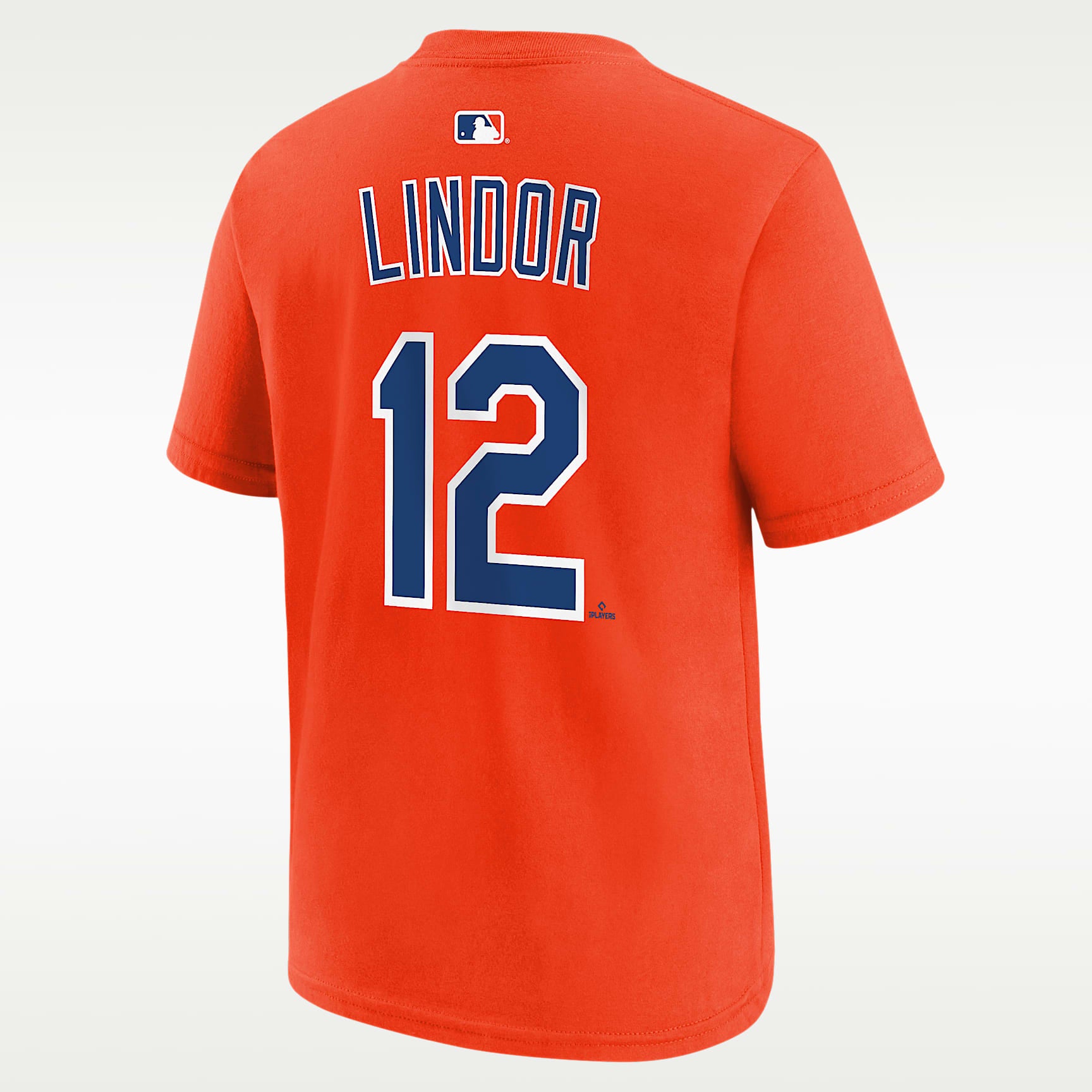 Playera Nike de la MLB para niños talla grande Francisco Lindor New York Mets – Naranja – vista 2