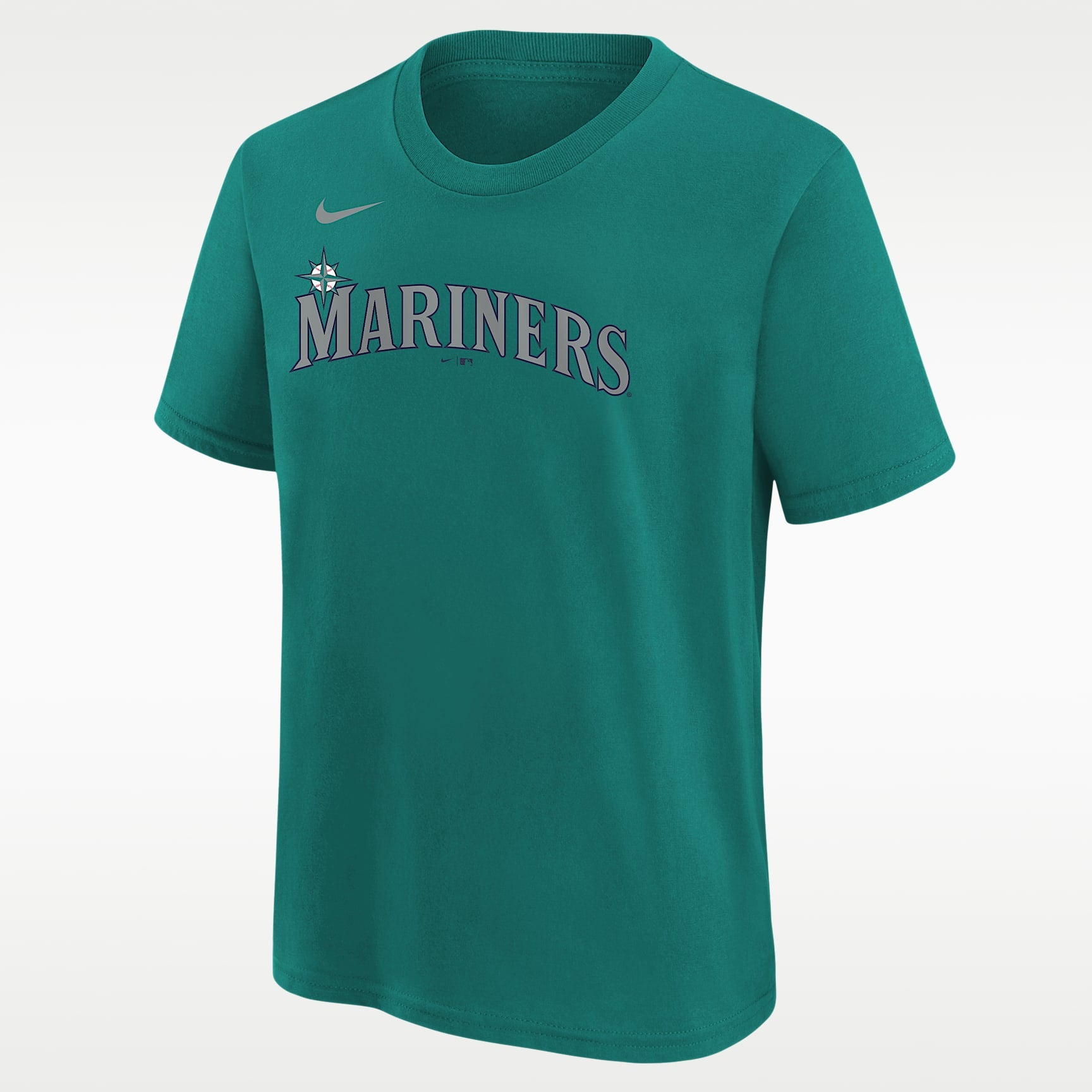 Playera Nike de la MLB para niños talla grande Julio Rodríguez Seattle Mariners – Azul verdoso – vista 1