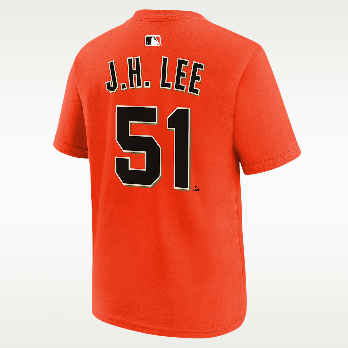 Playera Nike de la MLB para niños talla grande Jung Hoo Lee San Francisco Giants – Naranja – vista 2