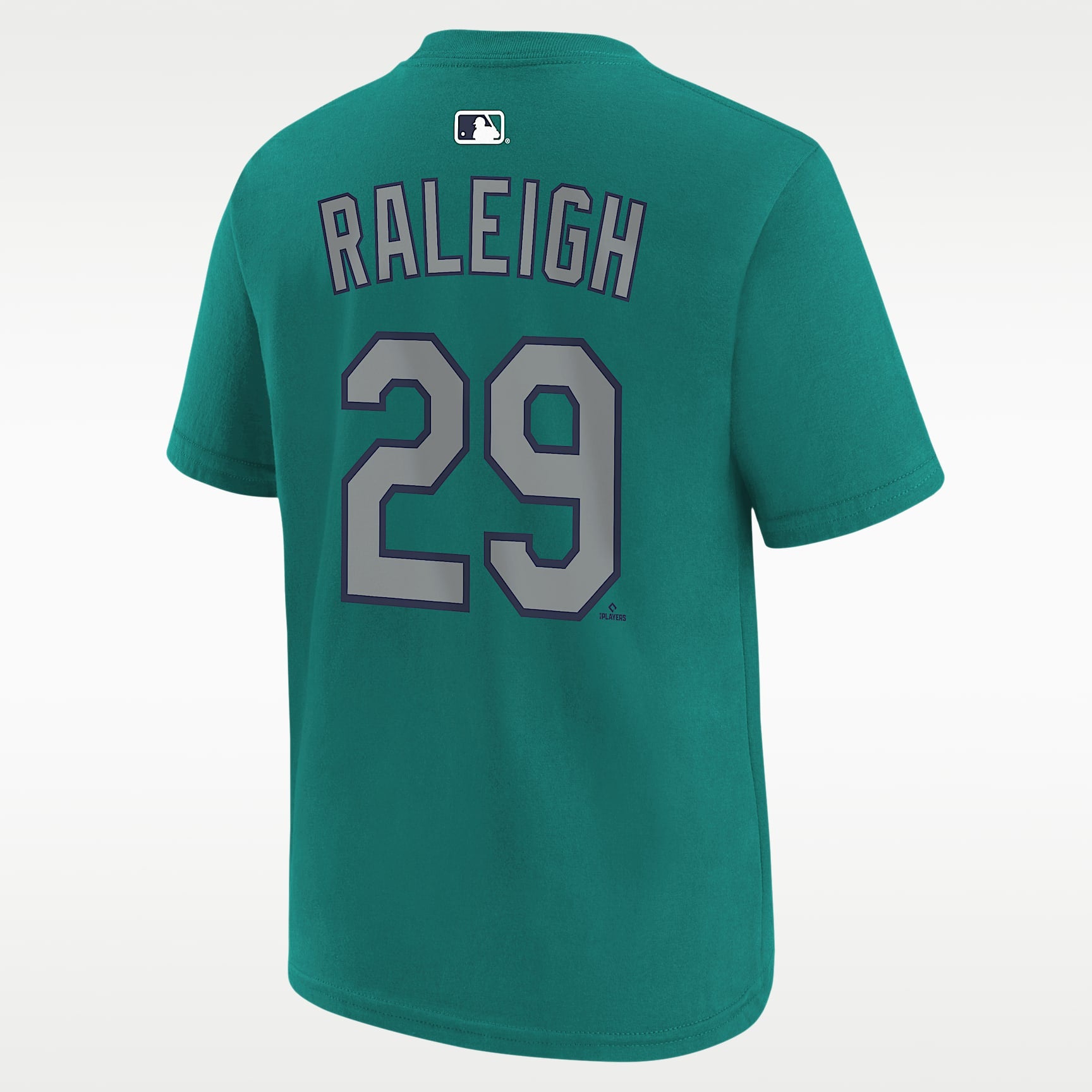 Playera Nike de la MLB para niños talla grande Cal Raleigh Seattle Mariners – Azul verdoso – vista 2