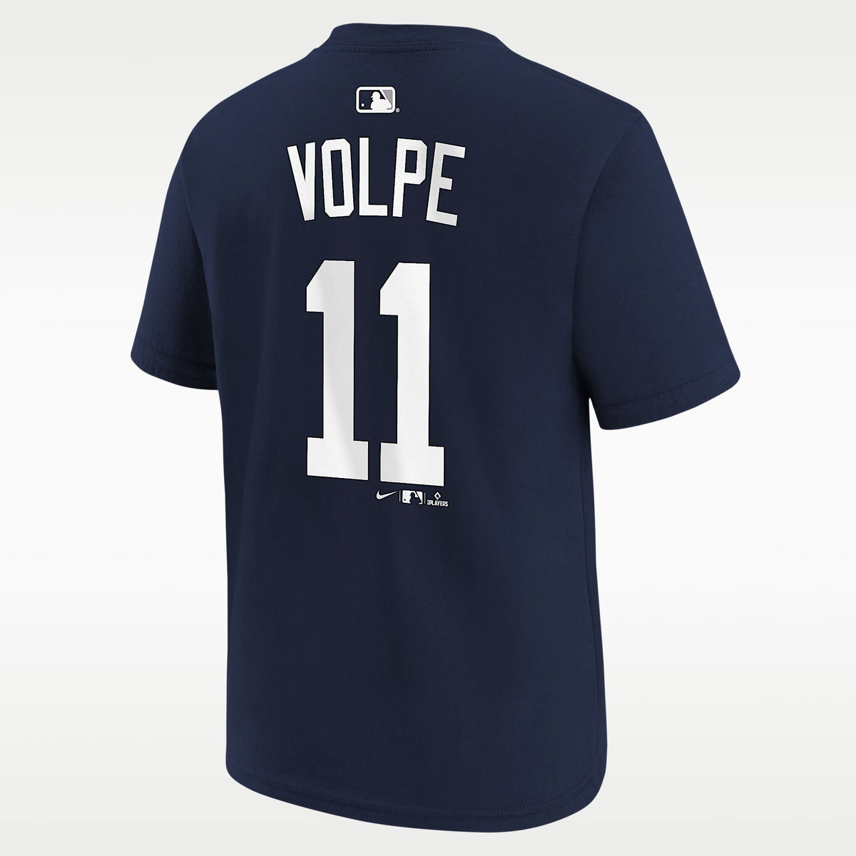 Playera Nike de la MLB para niños talla grande Anthony Volpe New York Yankees – Azul marino – vista 2