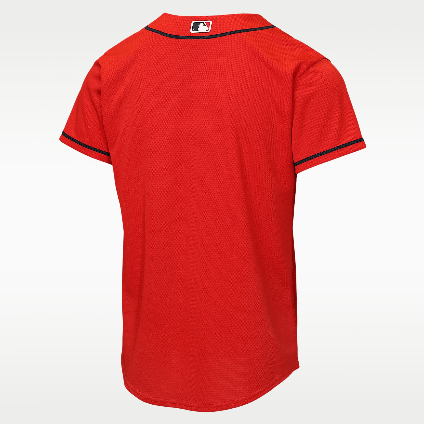 Jersey Nike de la MLB Replica para niños talla grande Atlanta Braves – Azul marino/Rojo – vista 2