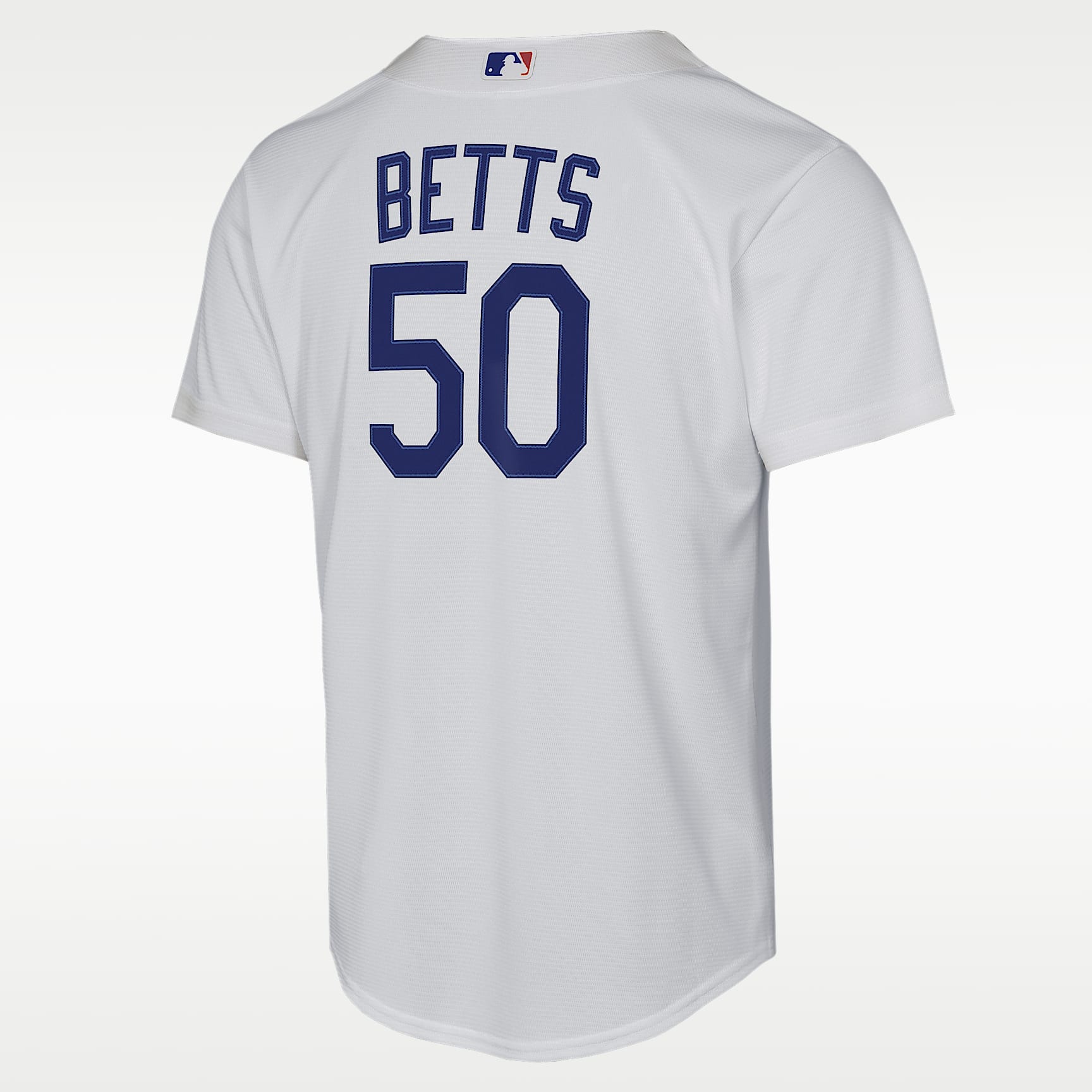 Jersey Nike de la MLB Replica para niños talla grande Mookie Betts Los Angeles Dodgers – Blanco – vista 2
