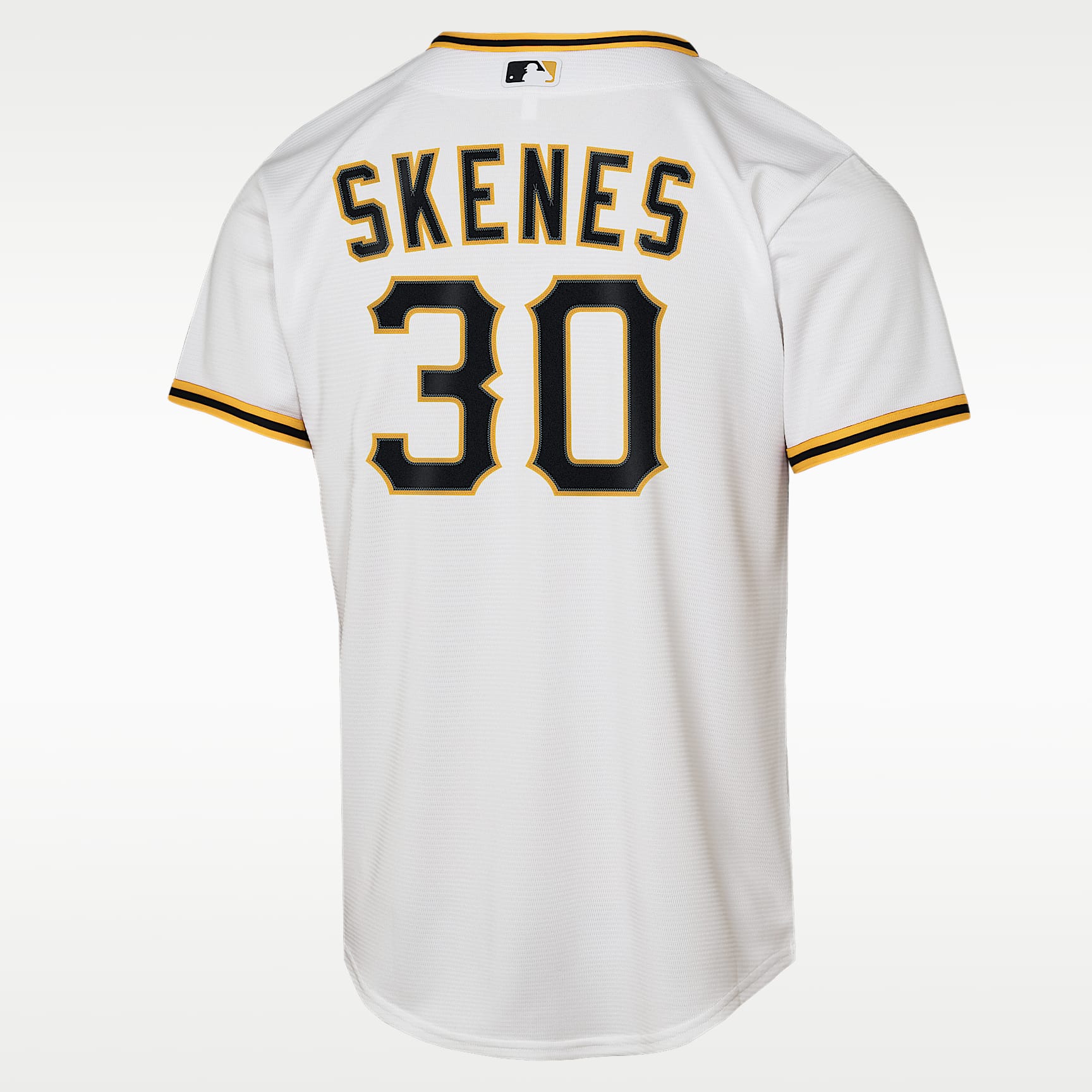 Jersey Nike de la MLB Replica para niños talla grande Paul Skenes Pittsburgh Pirates – Blanco – vista 2