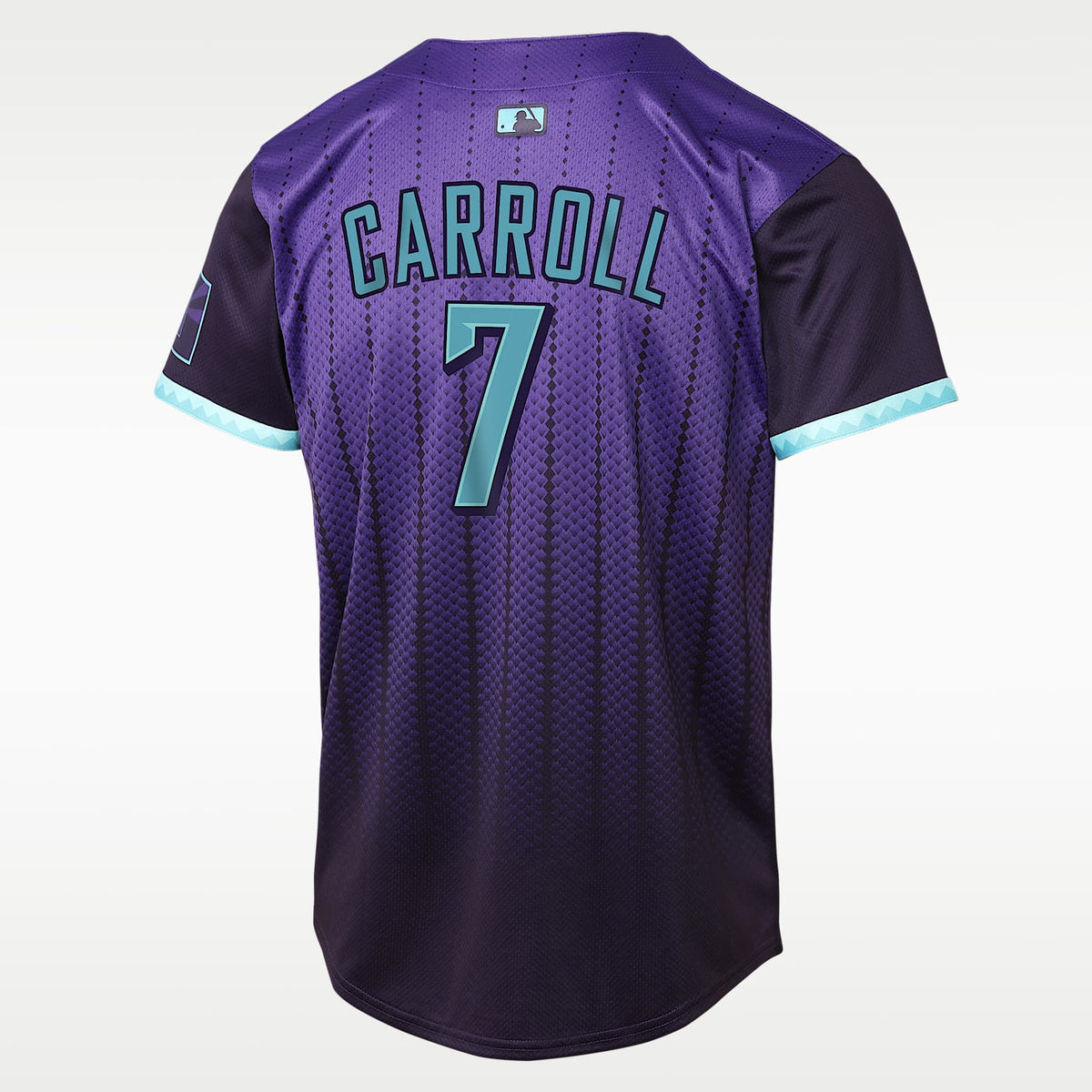 Jersey Nike Dri-FIT de la MLB Limited para niños talla grande Corbin Carroll Arizona Diamondbacks City Connect – Morado – vista 2