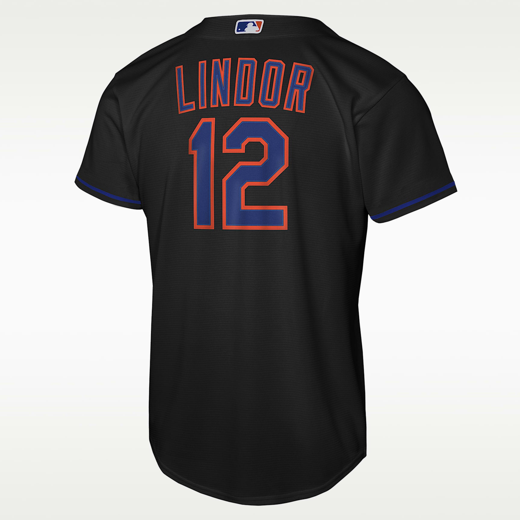 Jersey Nike de la MLB Replica para niños talla grande Francisco Lindor New York Mets – Negro – vista 2