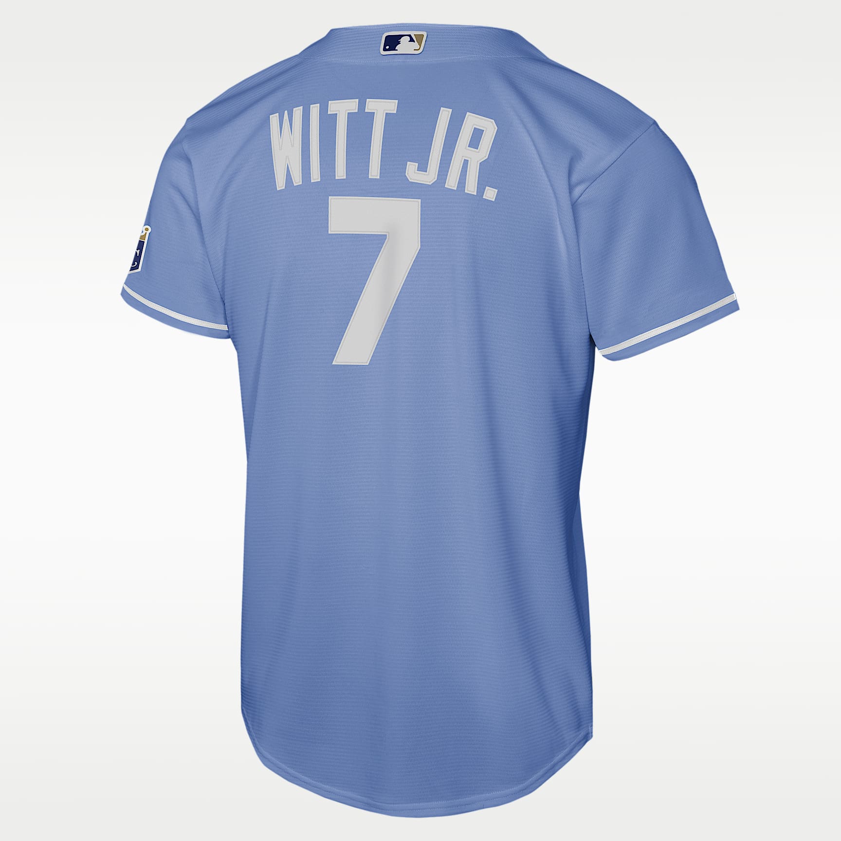 Jersey Nike de la MLB Stadium para niños talla grande Bobby Witt Jr. Kansas City Royals – Azul claro – vista 2