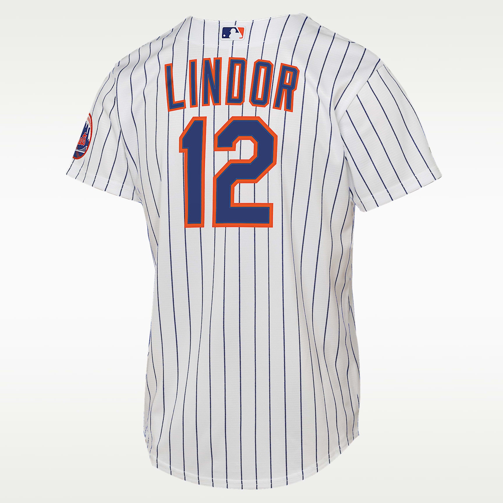 Jersey Nike de la MLB Stadium para niños talla grande Francisco Lindor New York Mets – Blanco – vista 2