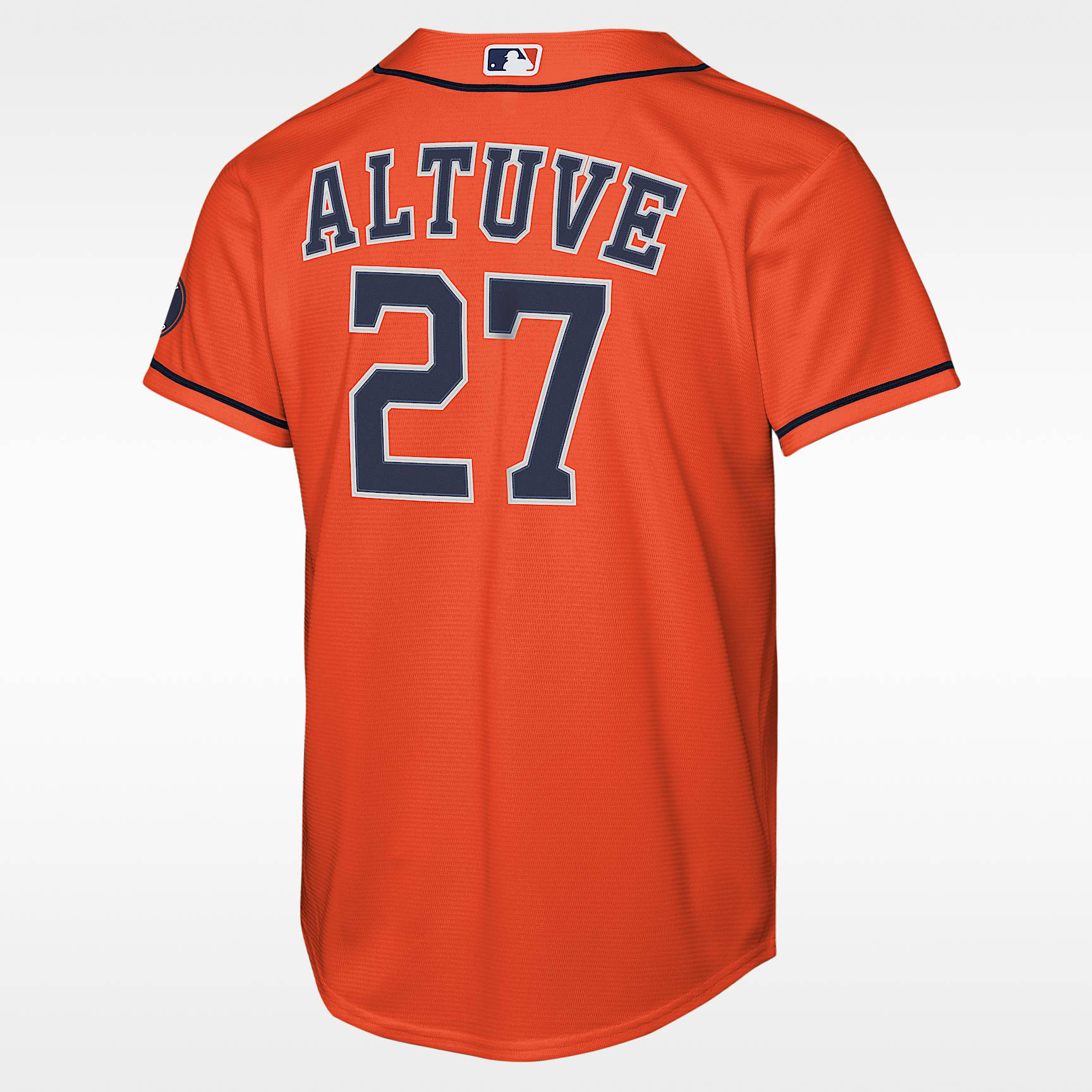 Jersey Nike de la MLB Stadium para niños talla grande Jose Altuve Houston Astros – Naranja – vista 2
