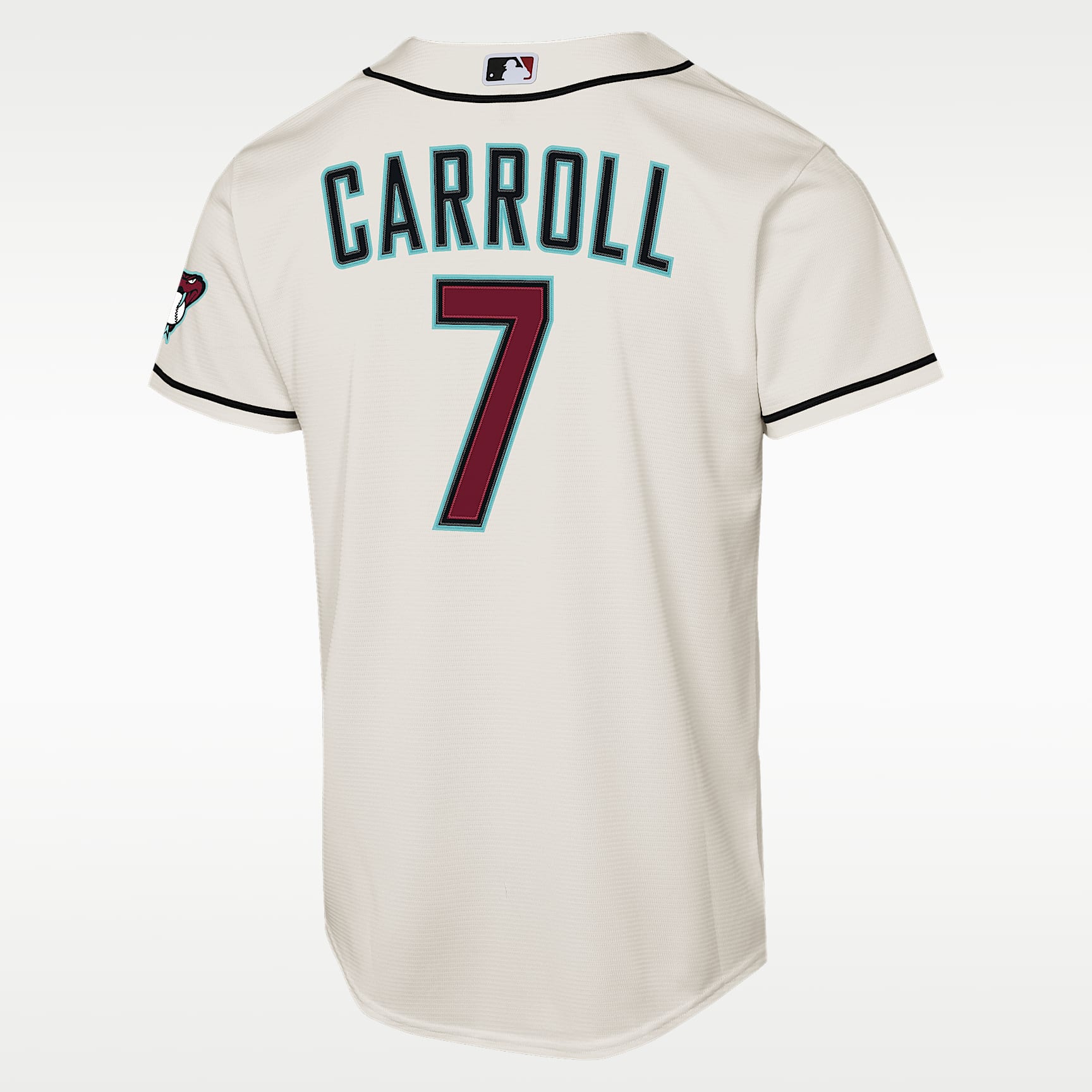 Jersey Nike de la MLB Stadium para niños talla grande Corbin Carroll Arizona Diamondbacks – Rojo/Negro – vista 2