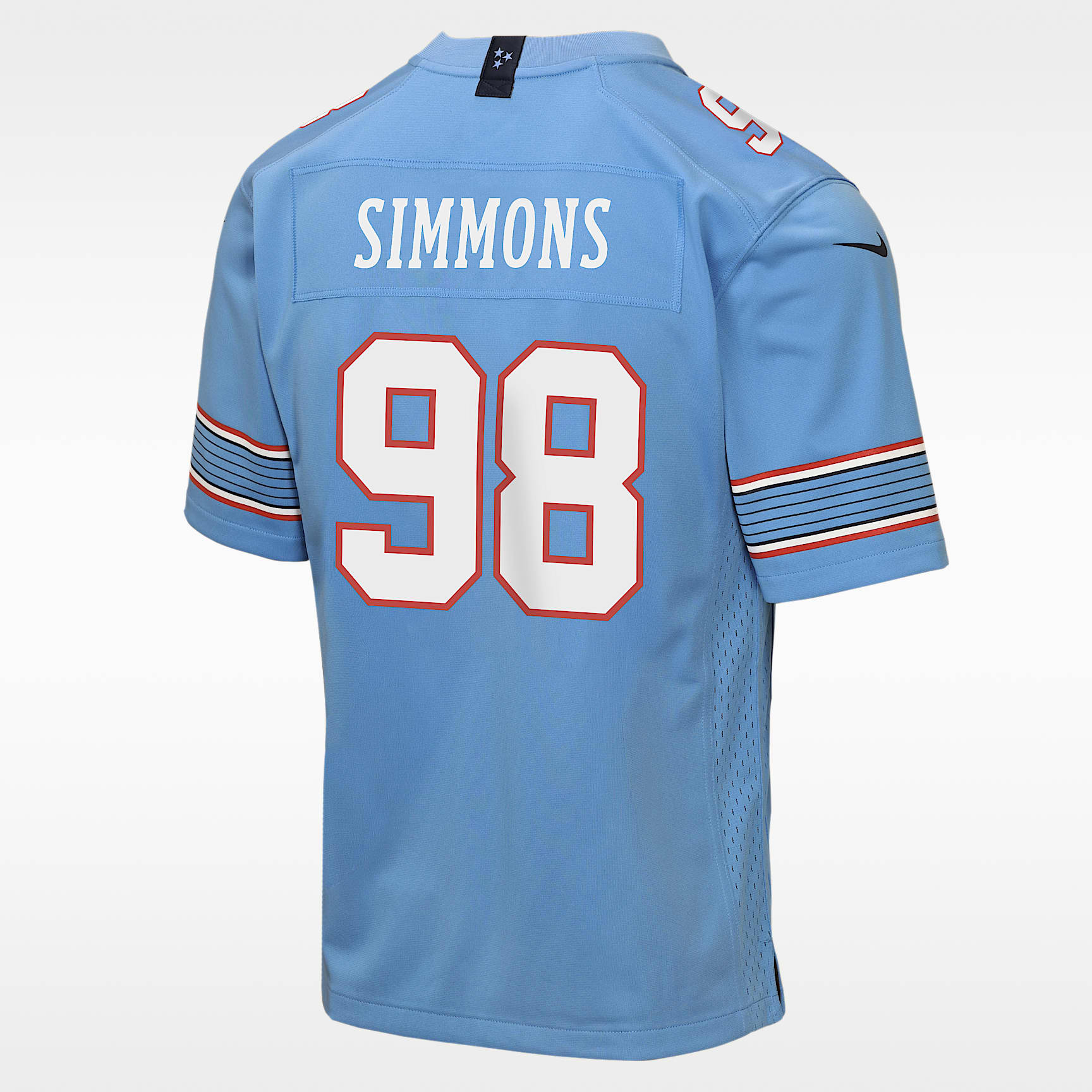 Jersey Nike de la NFL Game para niños talla grande Jeffery Simmons Tennessee Titans – Azul – vista 2
