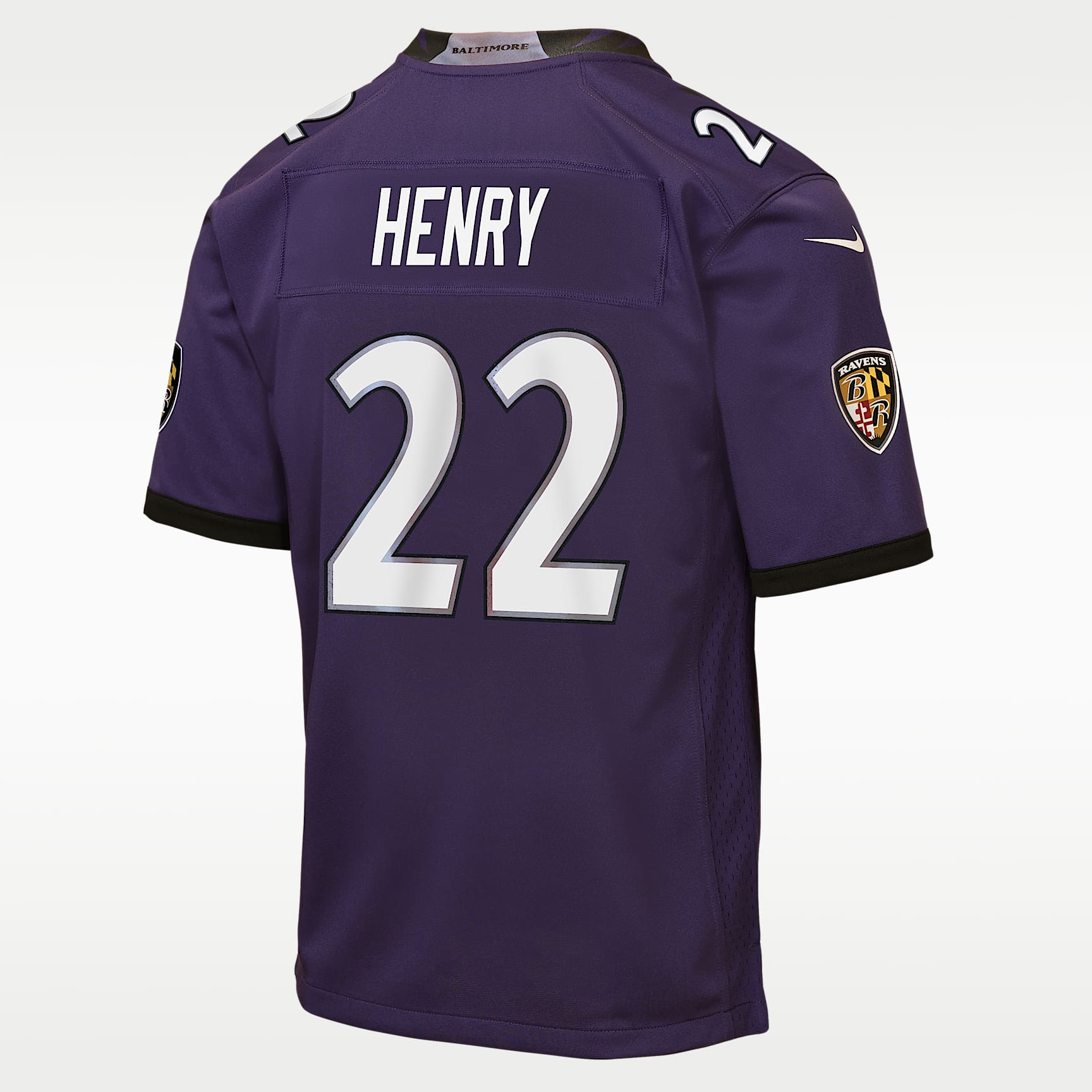 Jersey Nike de la NFL Game para niños talla grande Derrick Henry Baltimore Ravens – Morado – vista 2