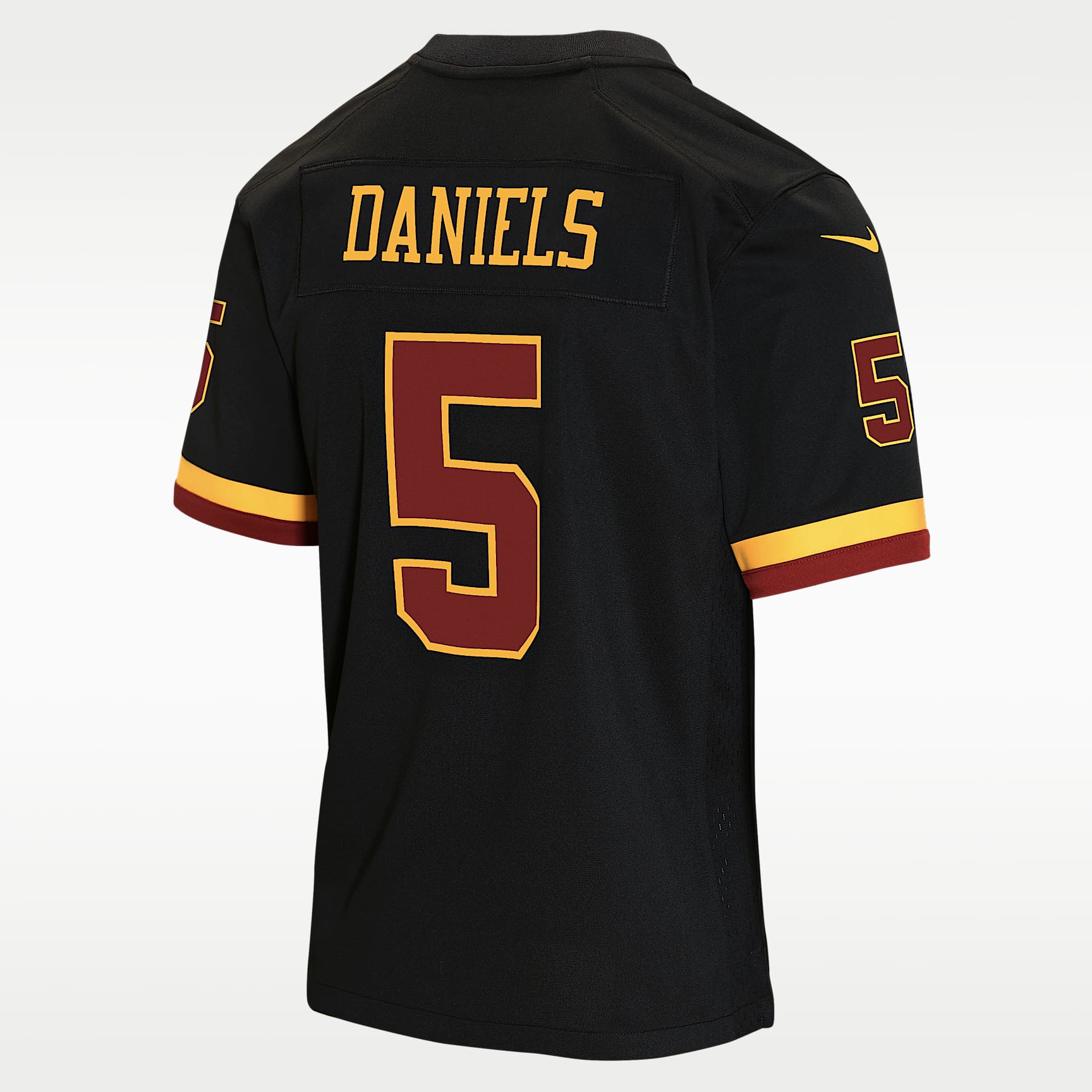 Jersey Nike de la NFL Game para niños talla grande Jayden Daniels Washington Commanders – Negro – vista 2
