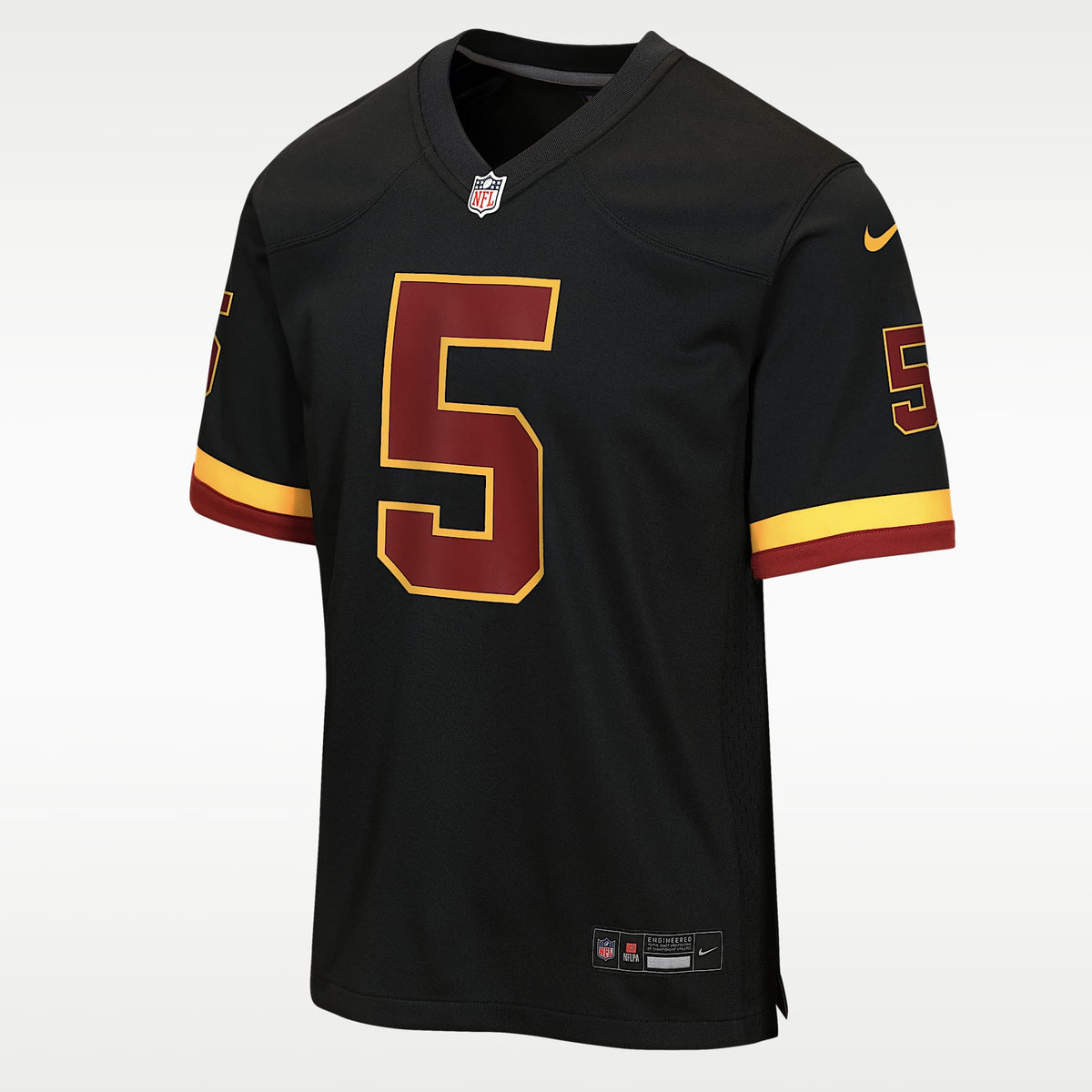 Jersey Nike de la NFL Game para niños talla grande Jayden Daniels Washington Commanders – Negro – vista 1