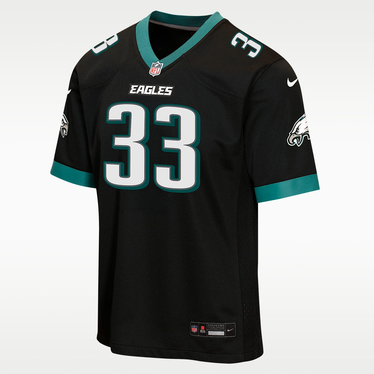 Jersey Game para niños talla grande Cooper Djean Philadelphia Eagles – Negro – vista 1