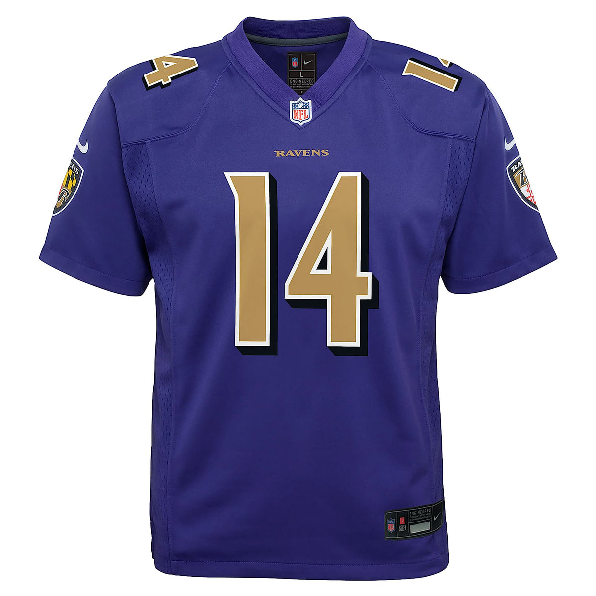 Jersey Game para niños talla grande Kyle Hamilton Baltimore Ravens – Morado – vista 1