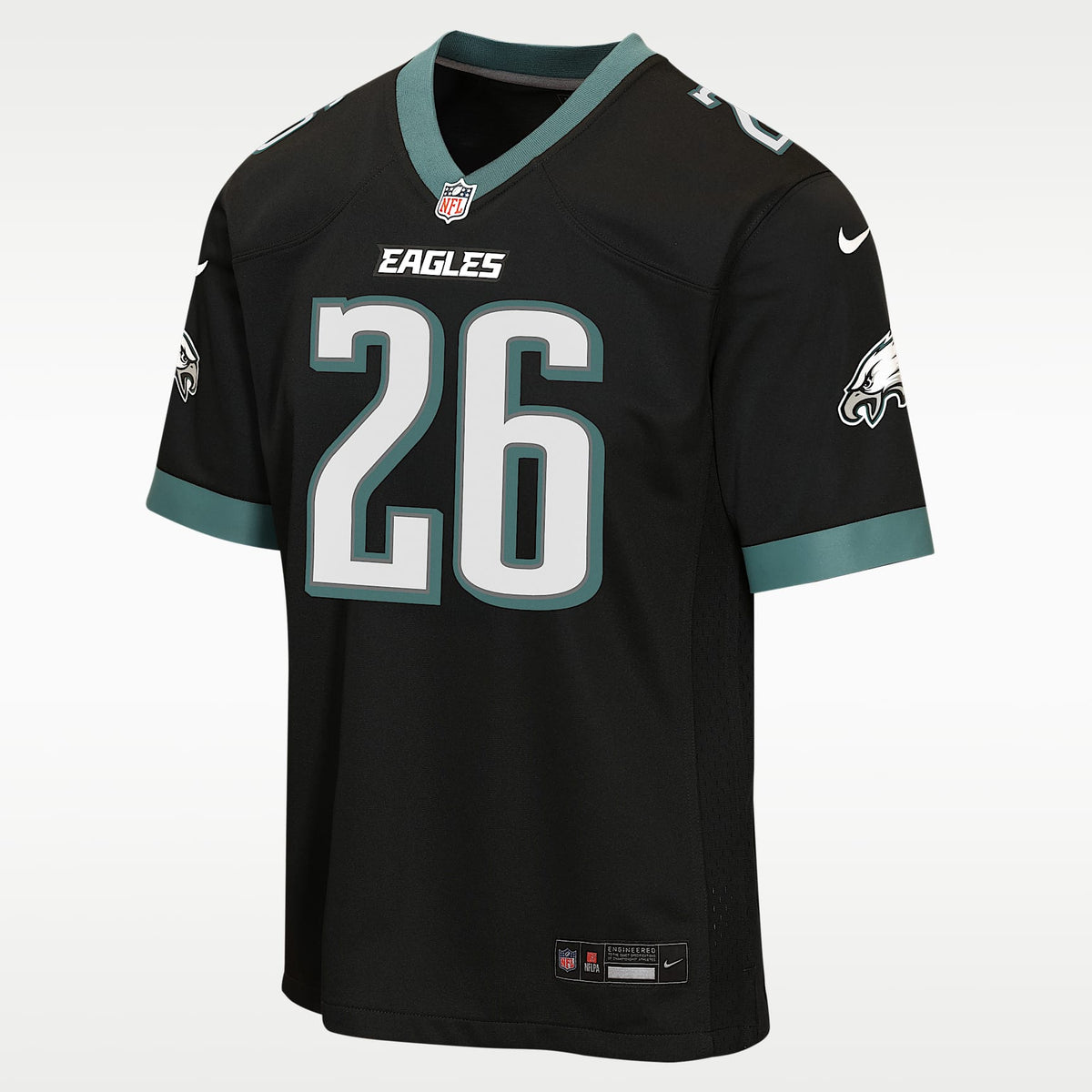 Jersey Game para niños talla grande Saquon Barkley Philadelphia Eagles – Negro – vista 1