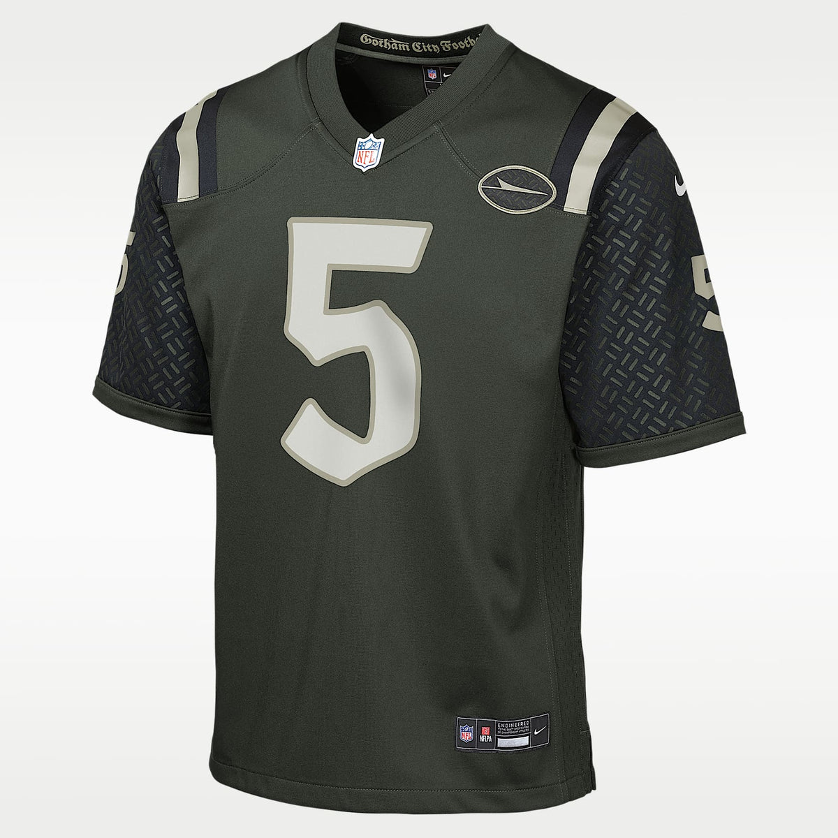 Jersey Nike de la NFL Game para niños talla grande Garrett Wilson New York Jets colección Rivalries – Verde – vista 1