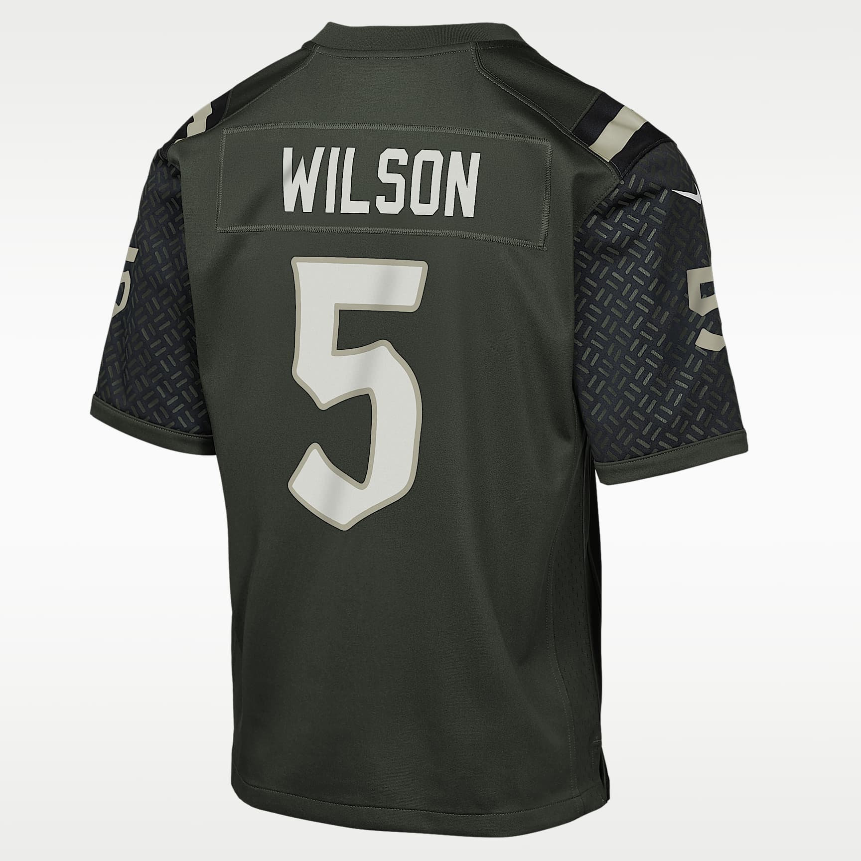 Jersey Nike de la NFL Game para niños talla grande Garrett Wilson New York Jets colección Rivalries – Verde – vista 2