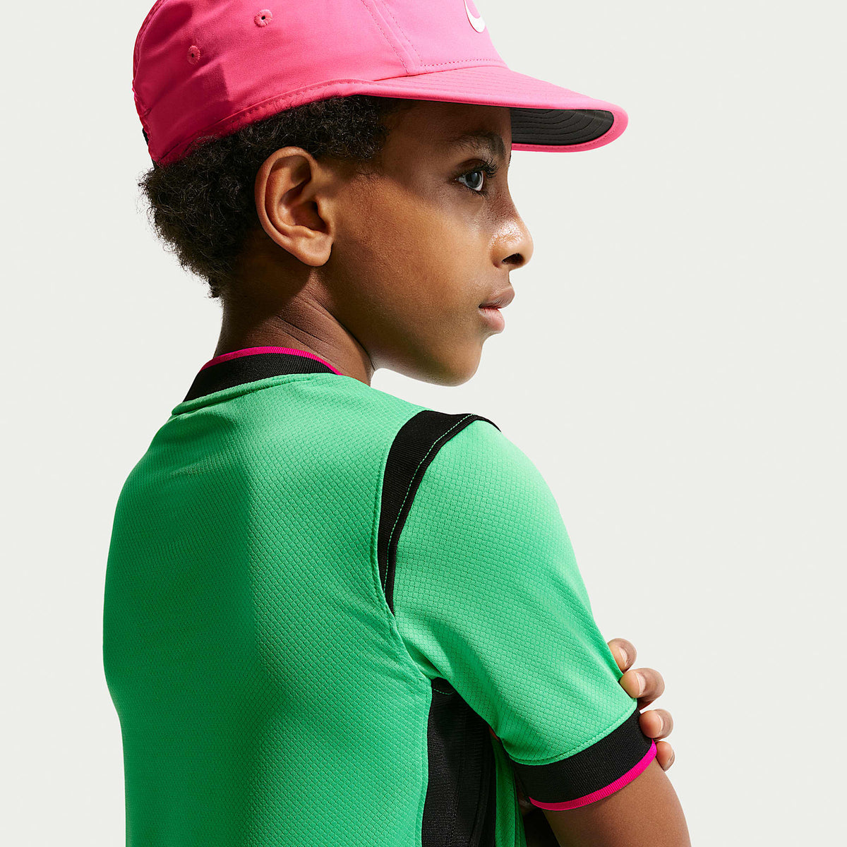 Jersey Nike Dri-FIT Replica del Boston Legacy Stadium Edition para niños talla grande – Verde impacto – vista 2