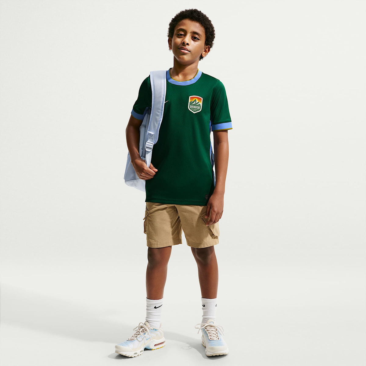 Jersey Nike Dri-FIT Replica del Denver FC Stadium Edition para niños talla grande – Pino legión – vista 4