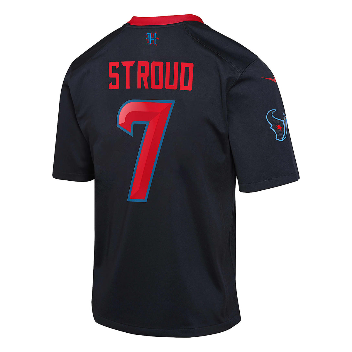 C.J. Jersey Nike de la NFL Game para niños talla grande Stroud Houston Texans – Azul marino – vista 2