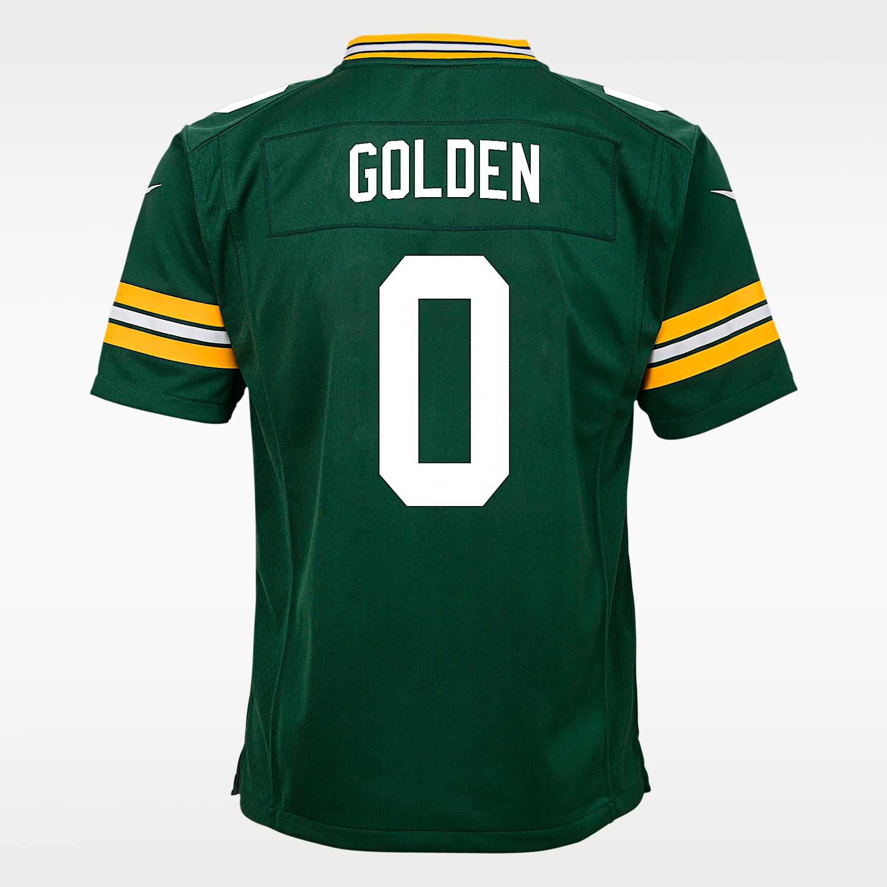 Jersey Nike de la NFL Game para niños talla grande Matthew Golden Green Bay Packers 2025 NFL Draft First Round Pick – Verde – vista 2